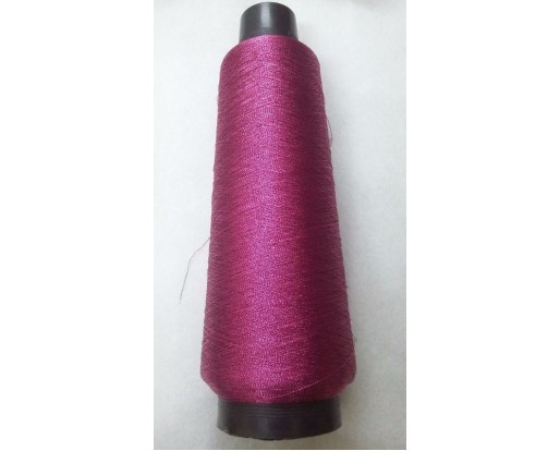 RUBY PINK - VERY FINE Art Silk Twisted with Lurex - Neem Jari Zari - For Crochet Sewing Embroidery Knitting Jewelry DIY